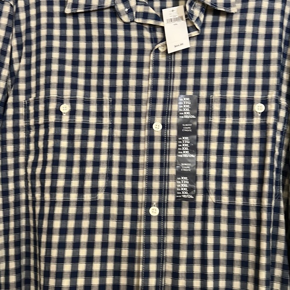All New; Blue checkered button up - Picture 6 of 6